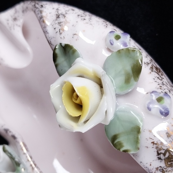 🤑🤑Vintage Lefton China cream and gold ladies ashtray - Picture 10 of 12